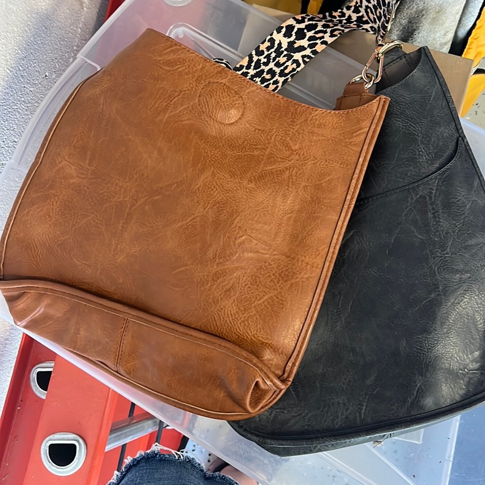 Two Ah Dorned vegan leather bags
